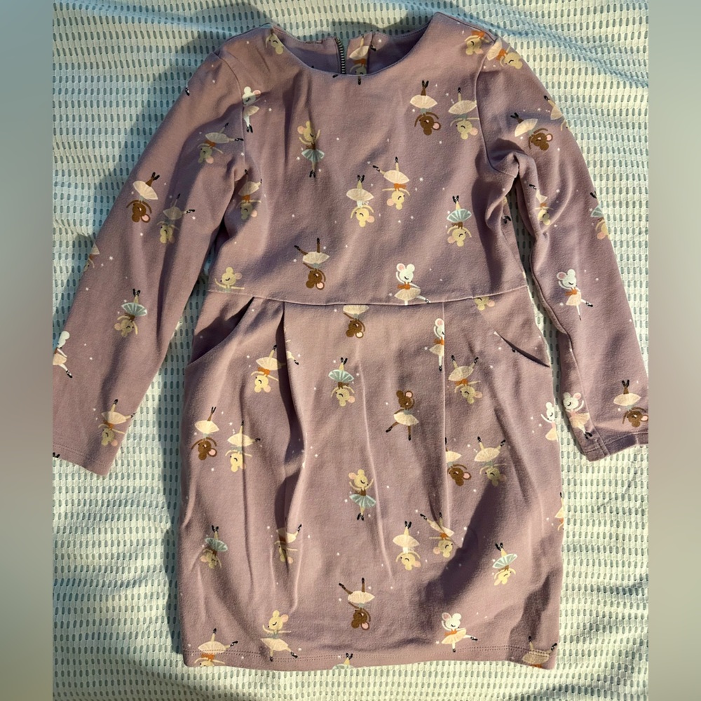 H&M Kids Dress in Lavender with Ballerina Print